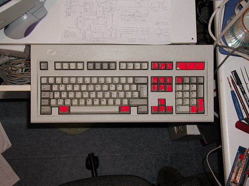 Keyboard showing unsupported keys